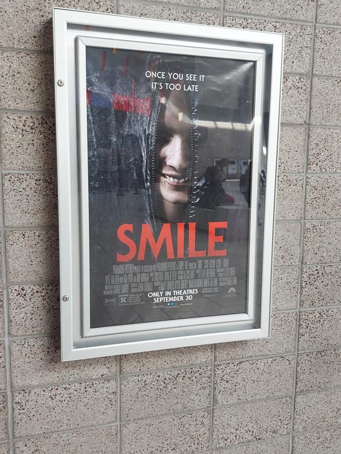 "Smile" movie poster seen outside of Harkins theater in Cerritos on Oct. 8, 2022.