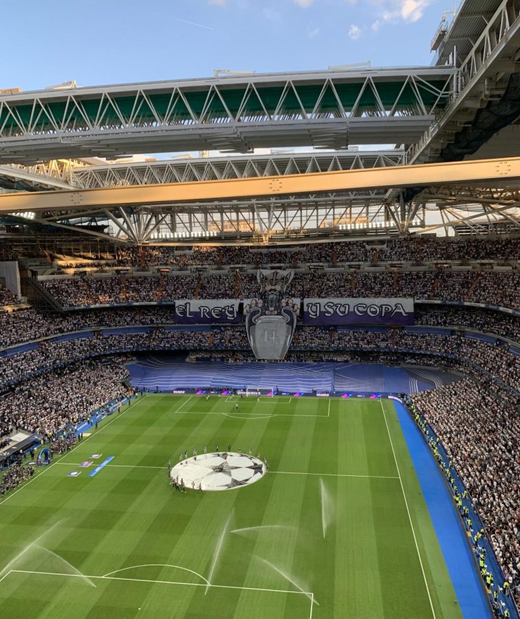 Moments before the biggest game in the UEFA Champions League at the historic Santiago Bernabeu in Madrid. Real Madrid will host the first leg against Manchester City. 