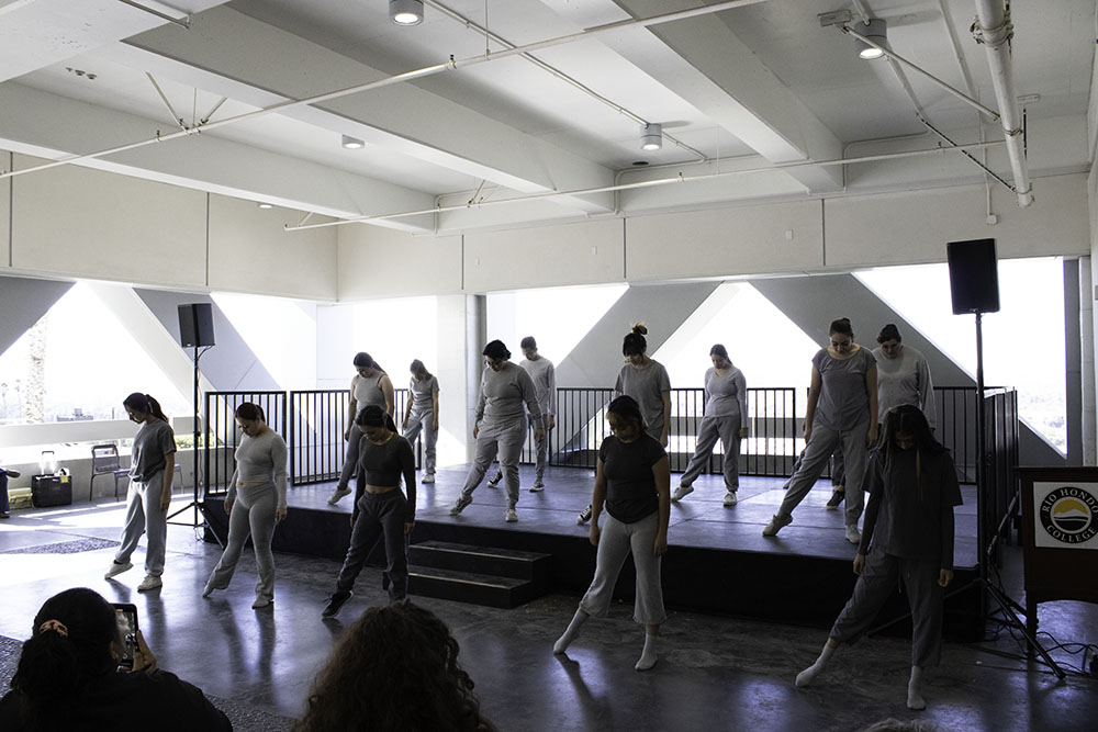 Rio Hondo's Dance team lined up for one last dance before closing