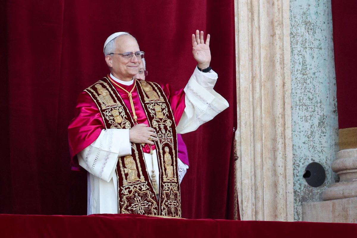Newly elected Pope Leo XIV, Cardinal Robert F. Prevost of the U.S., appears on the balcony of St. Peter's Basilica at the Vatican, May 8, 2025. REUTERS/Claudia Greco