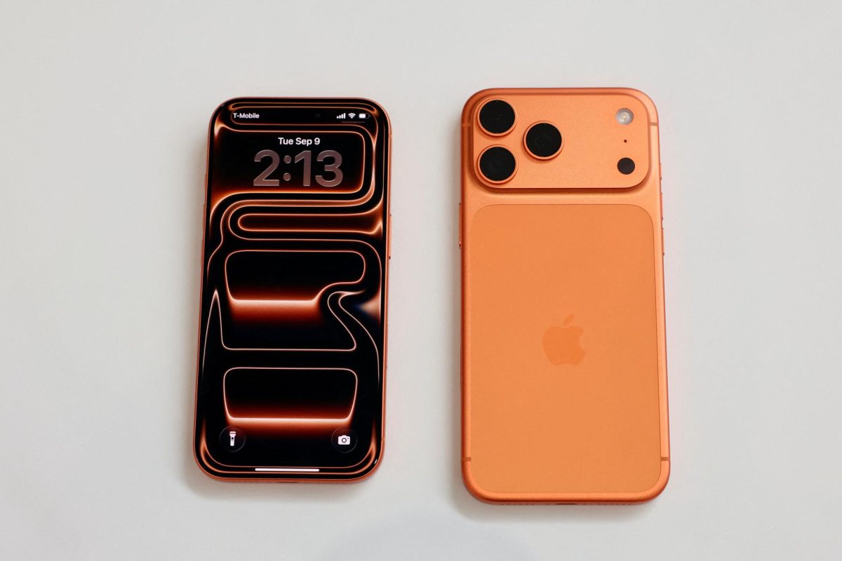 iPhones 17 Pro are displayed during an Apple's event at the Steve Jobs Theater in Cupertino, California, U.S. September 9, 2025. REUTERS/Manuel Orbegozo