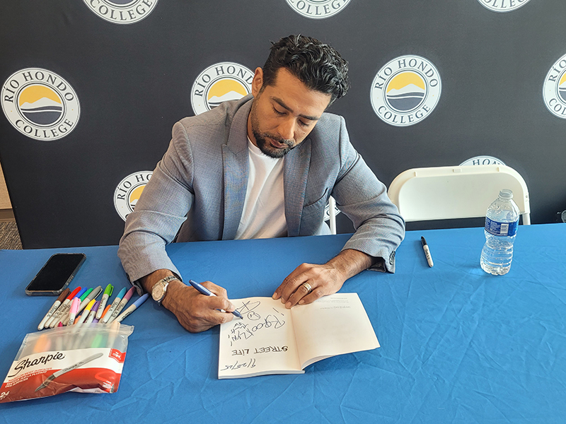 UC Santa Barbara Sociology Professor, Dr. Victor Rios, book signing at Talk with Victor Rios on September 25, 2025.